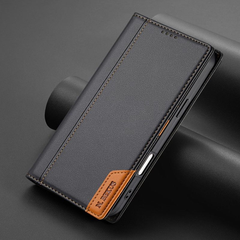 Kožené Pouzdro Folio Na iPhone 17 Blokování Rfid N.bekus