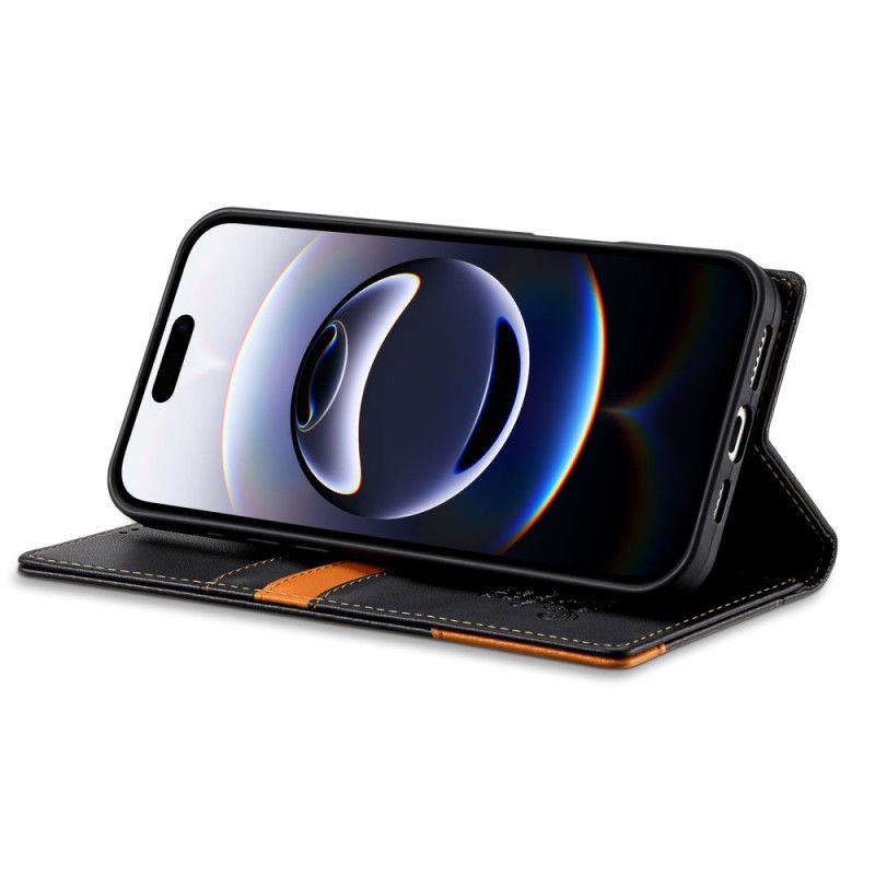 Kožené Pouzdro Folio Na iPhone 17 Blokování Rfid N.bekus