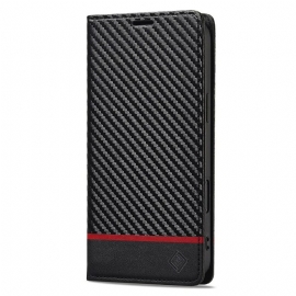 Kožené Pouzdro iPhone 17 Uhlíková Vlákna Lc.imeeke