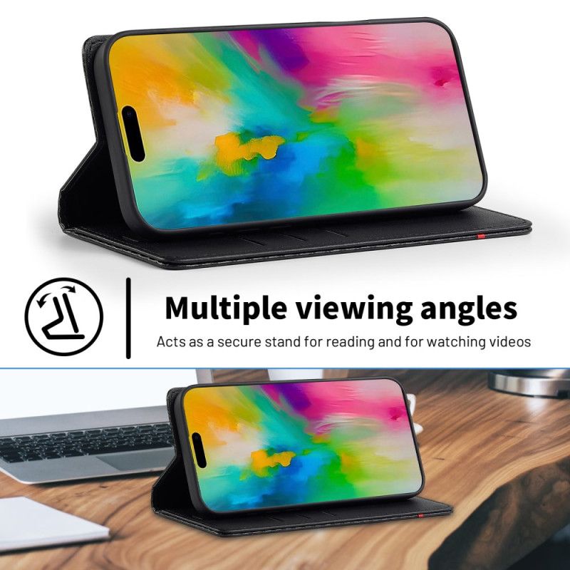 Kožené Pouzdro iPhone 17 Uhlíková Vlákna Lc.imeeke