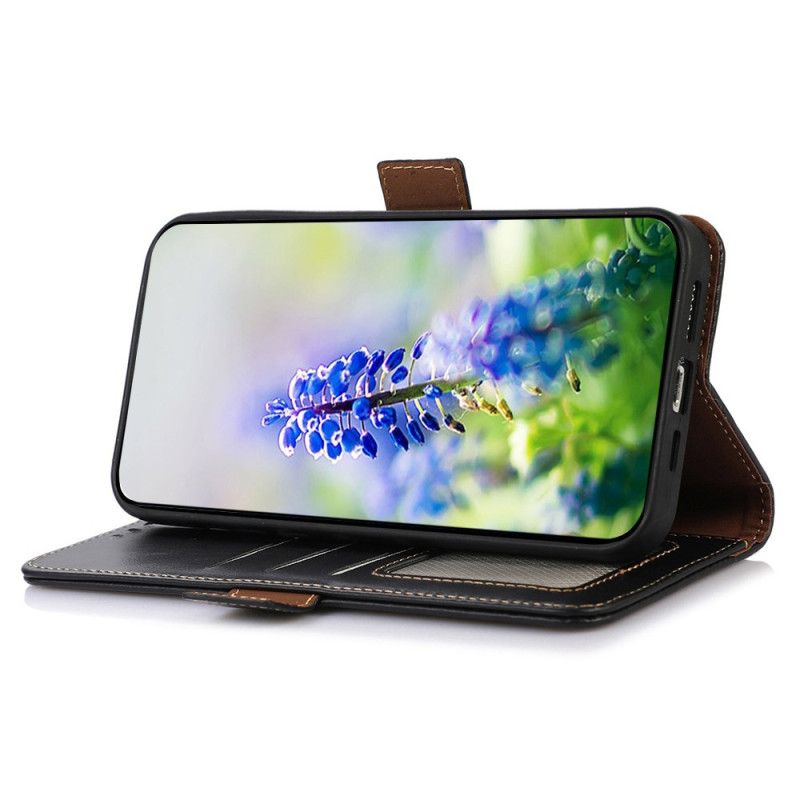 Kožený Kryt iPhone 17 Prémiová Kožená Rfid Peněženka Abeel