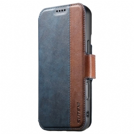 Kožený Kryt Na iPhone 17 Dvoubarevná Texturovaná Kůže Magsafe