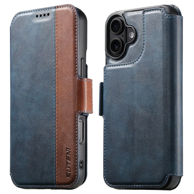 Kožený Kryt Na iPhone 17 Dvoubarevná Texturovaná Kůže Magsafe