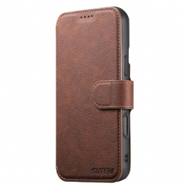 Kožený Kryt Na iPhone 17 Odnímatelné Pouzdro Magsafe Suteni