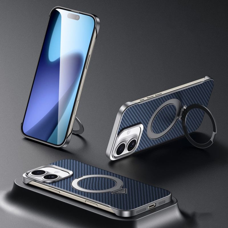 Kryt iPhone 17 Kompatibilní S Magsafe Leather Effect Se Stojánkem