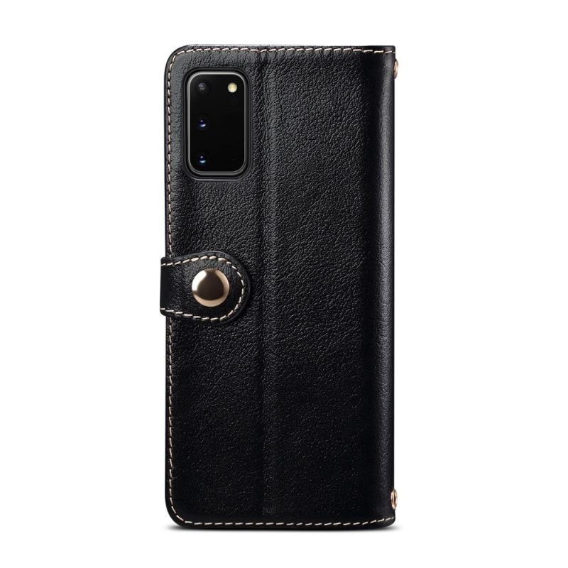Flipové Pouzdro Na Samsung Galaxy S20 Prémiové Šití Kůží