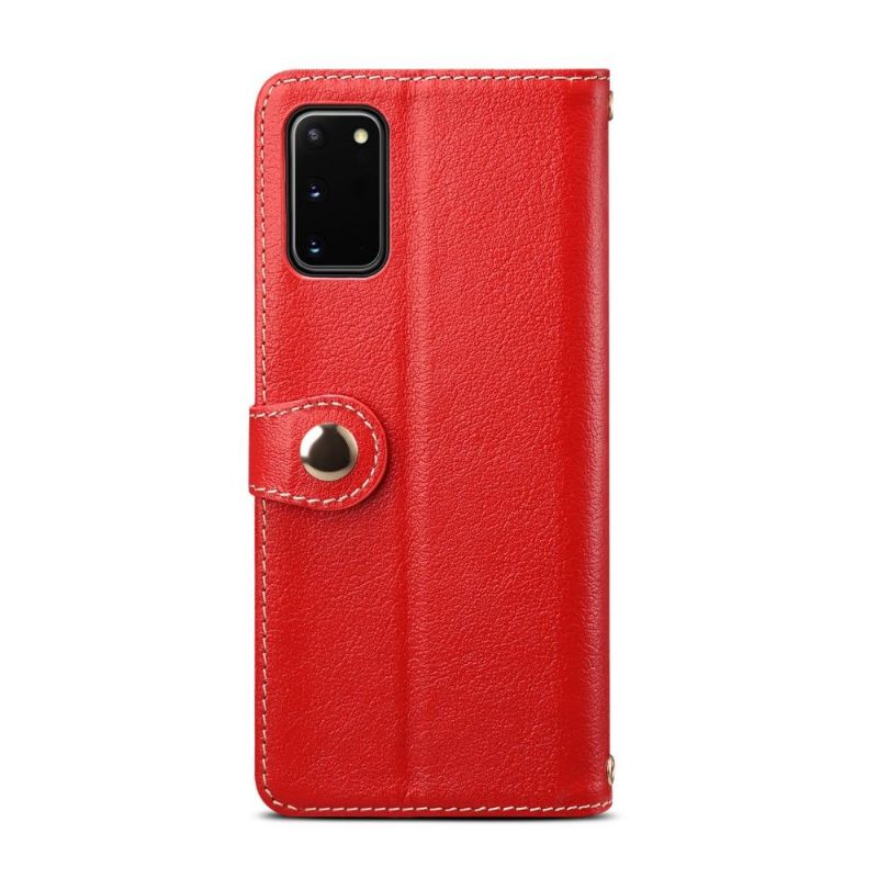 Flipové Pouzdro Na Samsung Galaxy S20 Prémiové Šití Kůží