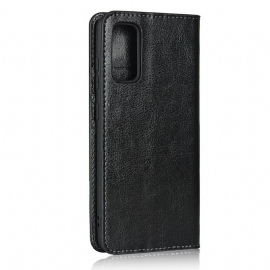 Kožené Pouzdro Na Samsung Galaxy S20 Funkce Podpory Koženého Držáku Karty