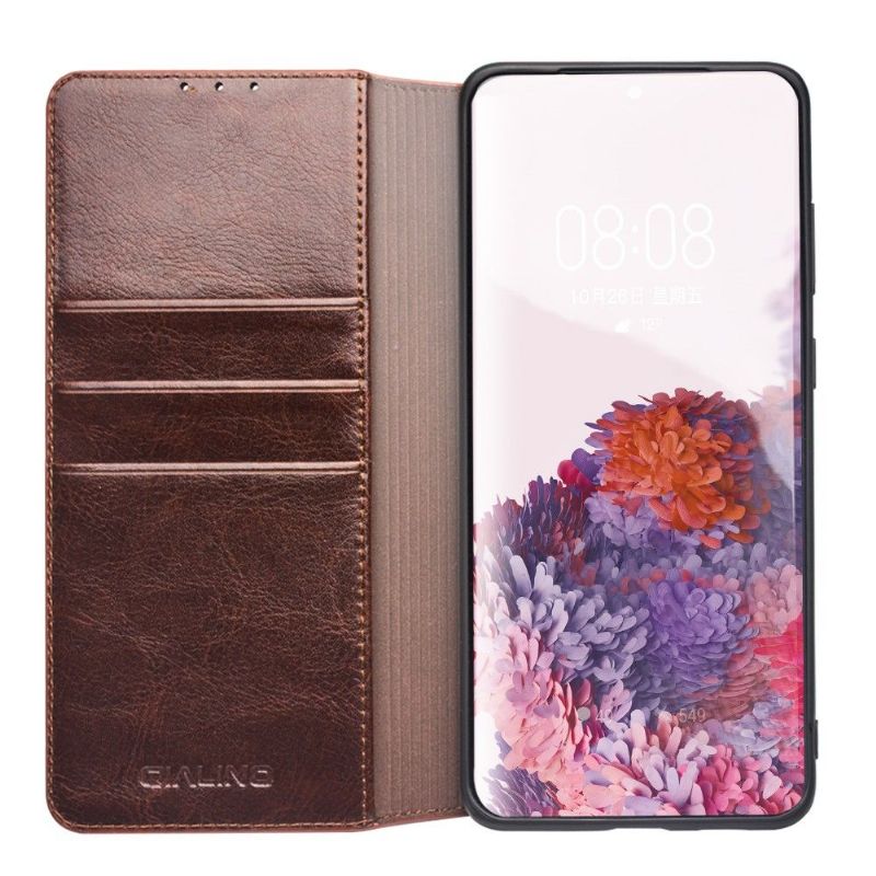 Kožené Pouzdro Na Samsung Galaxy S20 Ručně Vyráběná Pravá Kůže
