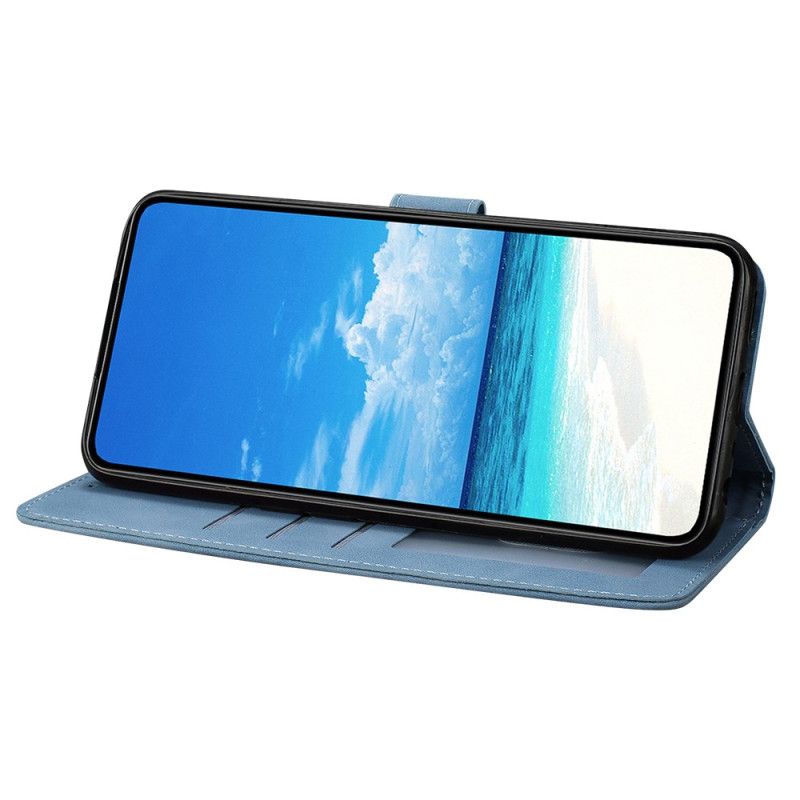 Kožený Kryt Google Pixel 10 Pro Xl Potisk Motýlů S Efektem Semiše