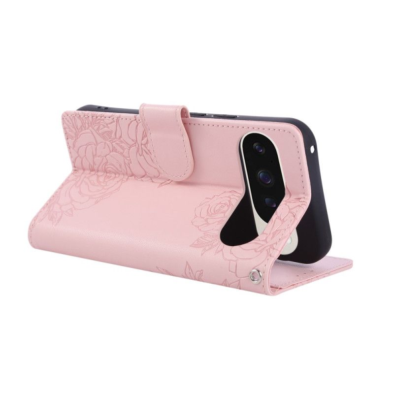 Kožený Kryt Google Pixel 10 Pro Xl Potisk Růží