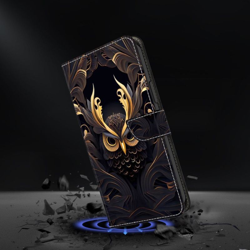 Kožený Kryt Google Pixel 10 Pro Xl Zlatá Sova