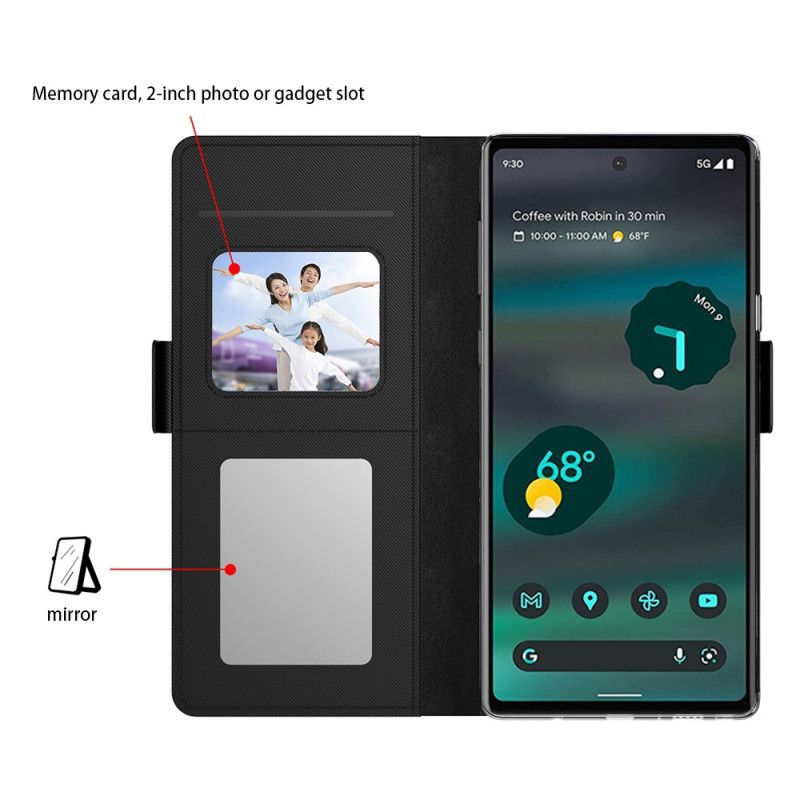 Kožený Kryt Google Pixel 10 Pro Xl Zrcadlové A Odnímatelné Pouzdro Na Karty
