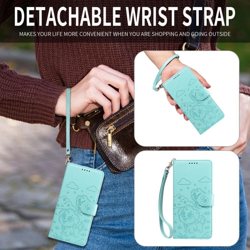 Kožený Kryt Na Google Pixel 10 Pro Xl Rfid Blokování A Vzor Psa