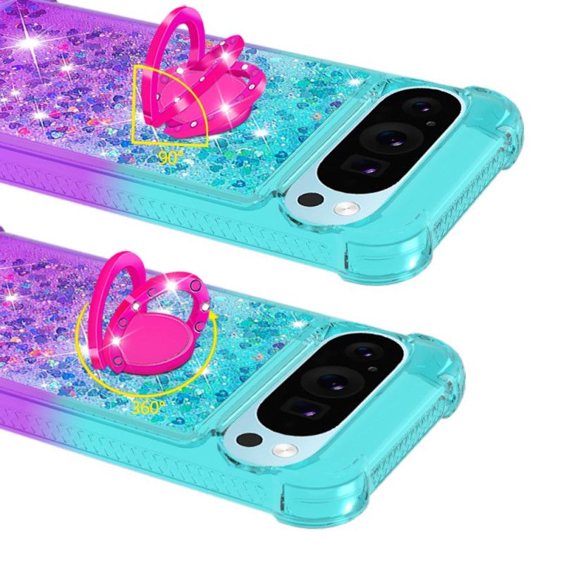 Kryt Google Pixel 10 Pro Xl Gradientní Třpytky S Držákem Na Prsteny