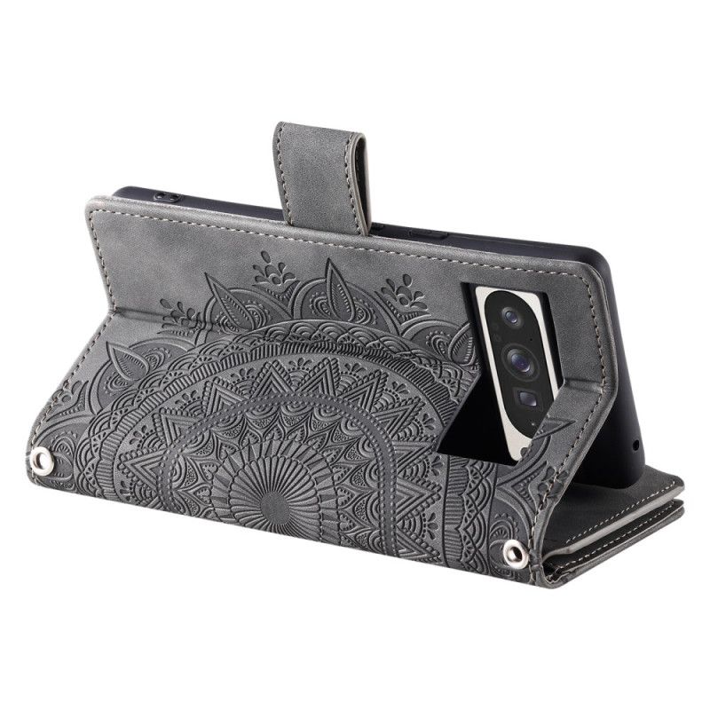 Peněženková Pouzdra Google Pixel 10 Pro Xl Kryty Na Mobil Peněženka S Semišovým Efektem Mandaly