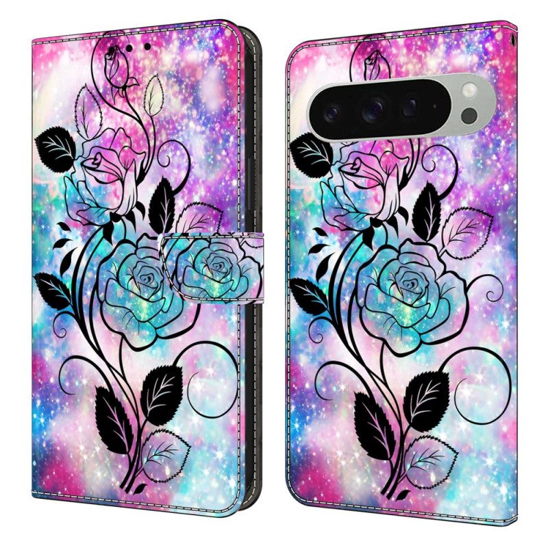 Peněženková Pouzdra Google Pixel 10 Pro Xl Kryty Na Mobil Růžový A Modrý Vzor