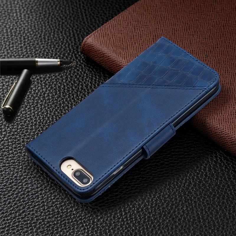Flipové Pouzdro Na iPhone 8 Plus / 7 Plus Kožený Efekt Croc Aspect