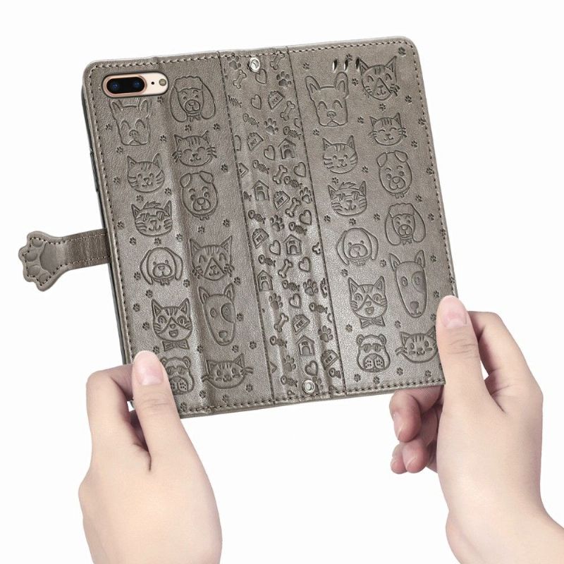 Flipové Pouzdro Na iPhone 8 Plus / 7 Plus Reliéfní Zvířata