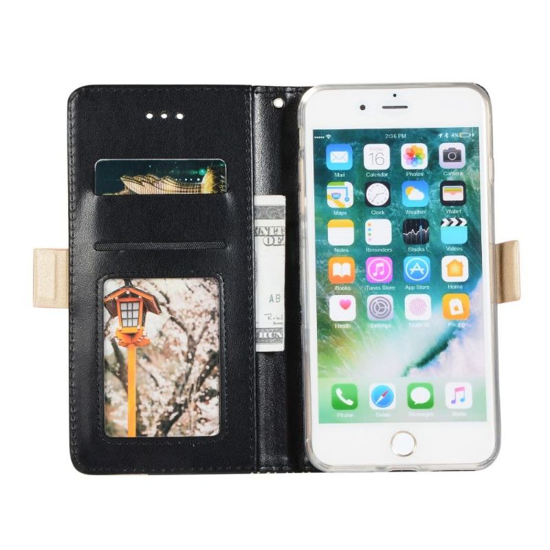 Flipové Pouzdro Na iPhone 8 Plus / 7 Plus Romantická Krajka S Páskem
