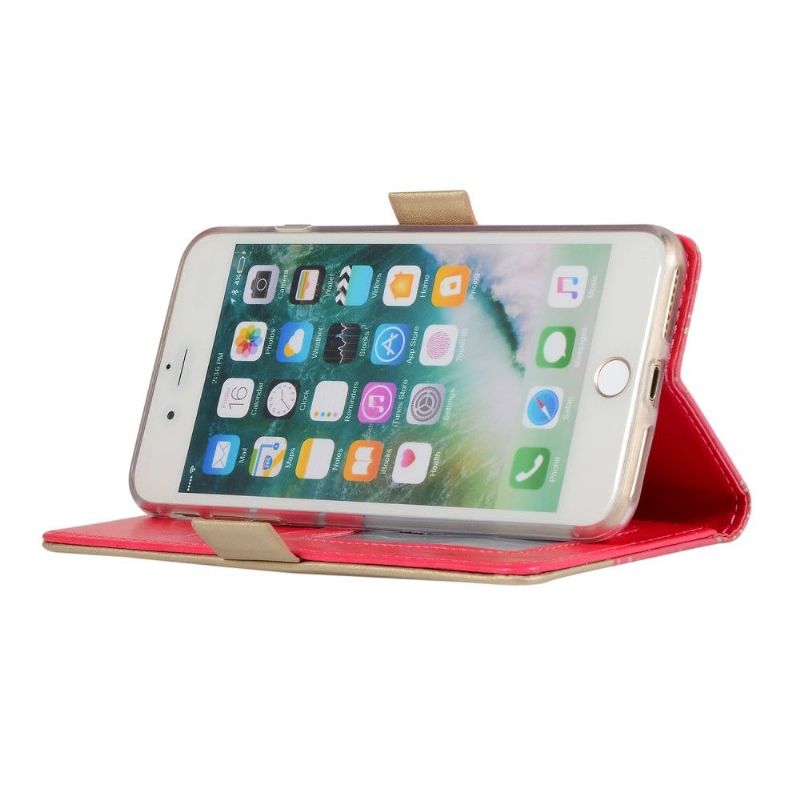 Flipové Pouzdro Na iPhone 8 Plus / 7 Plus Romantická Krajka S Páskem