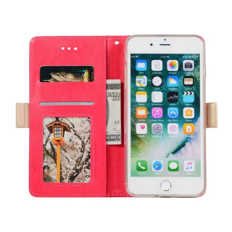 Flipové Pouzdro Na iPhone 8 Plus / 7 Plus Romantická Krajka S Páskem