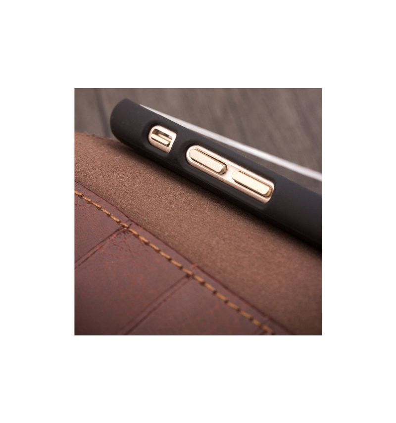 Kožené Pouzdro Folio Na iPhone 8 Plus / 7 Plus Držák Karet Z Pravé Kůže