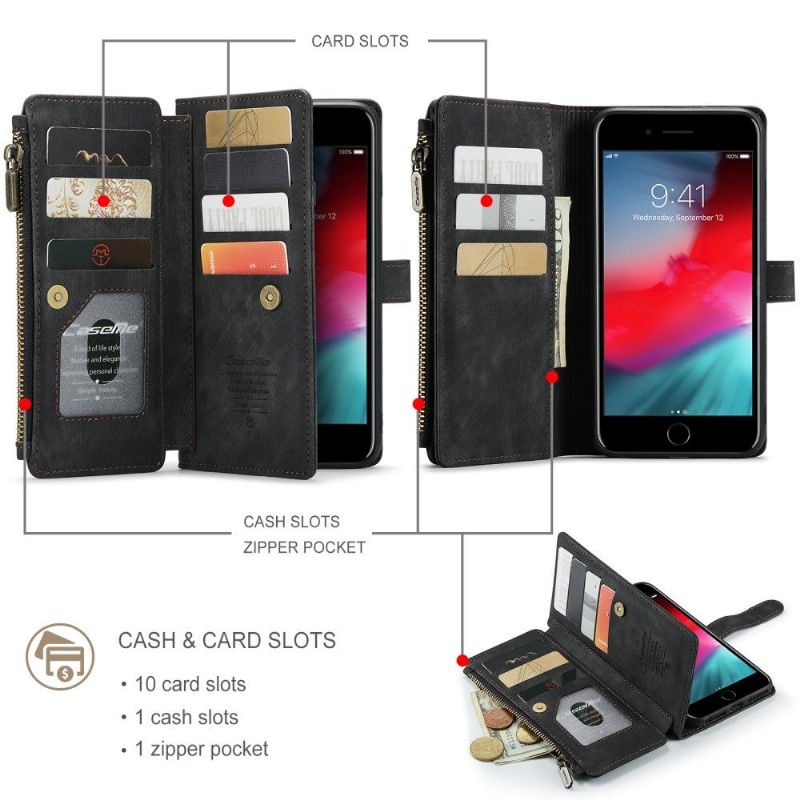 Kožené Pouzdro Na iPhone 8 Plus / 7 Plus Držák Karty Řady C30