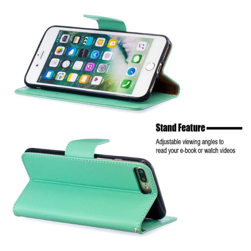 Kožené Pouzdro Na iPhone 8 Plus / 7 Plus Efekt Zrnité Kůže