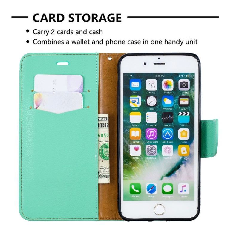 Kožené Pouzdro Na iPhone 8 Plus / 7 Plus Efekt Zrnité Kůže