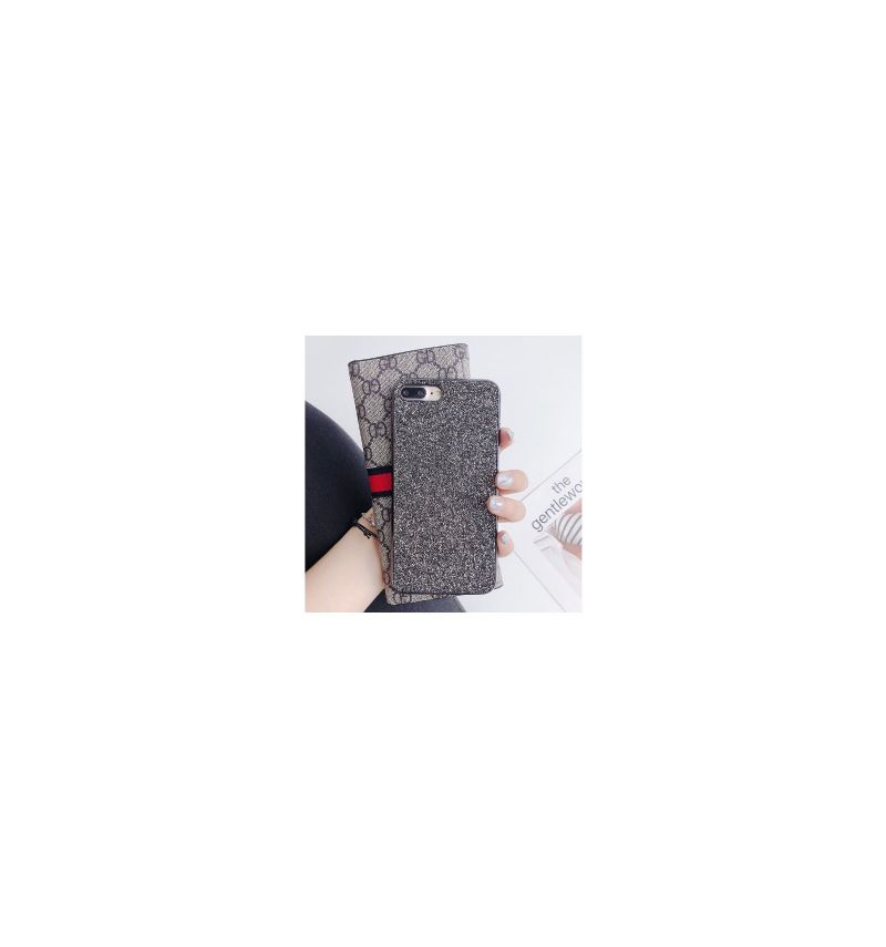 Kryt Na iPhone 8 Plus / 7 Plus Glamour Kamínky - Černé