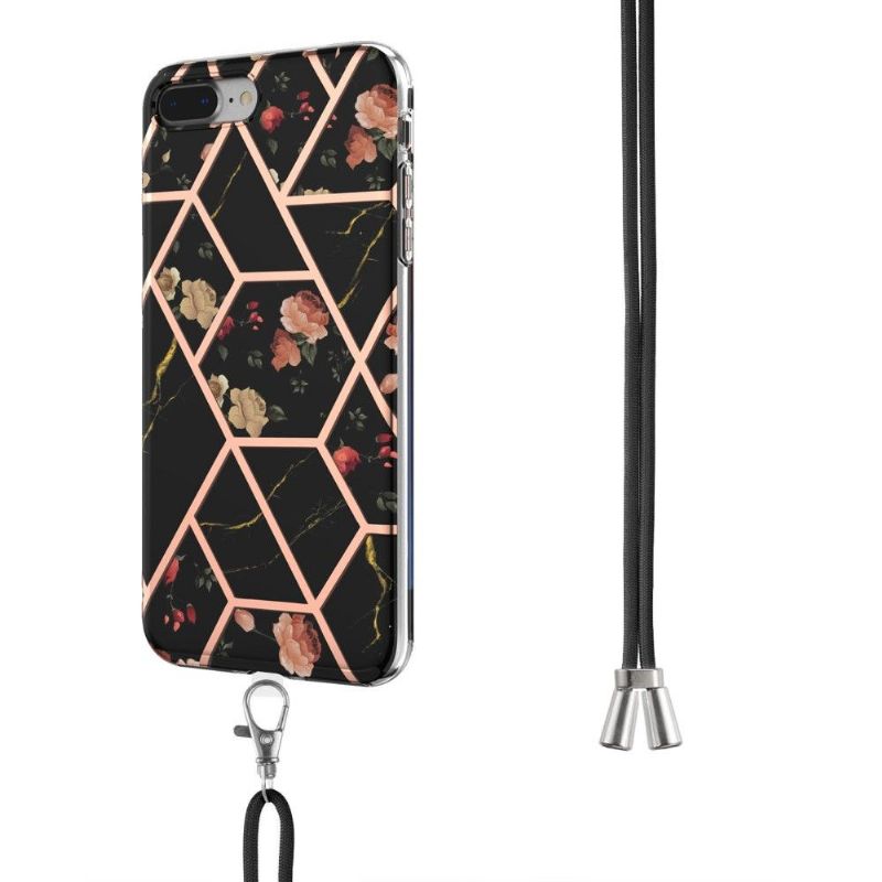 Kryt Na iPhone 8 Plus / 7 Plus Na Lana Mramor A Květiny