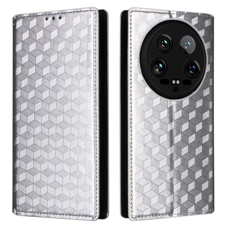 Kožené Pouzdro Folio Na Xiaomi 14 Ultra Diamond Design