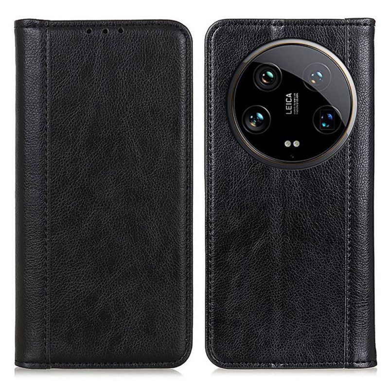 Kožené Pouzdro Folio Xiaomi 14 Ultra Textura Litchi