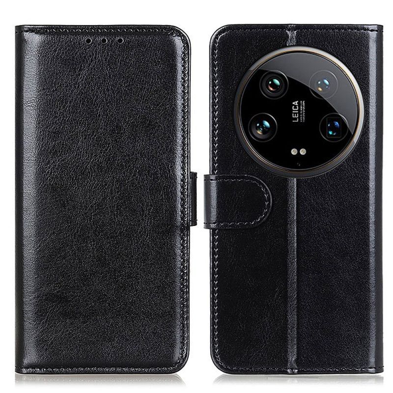 Kožený Kryt Xiaomi 14 Ultra Imitace Lakované Kůže