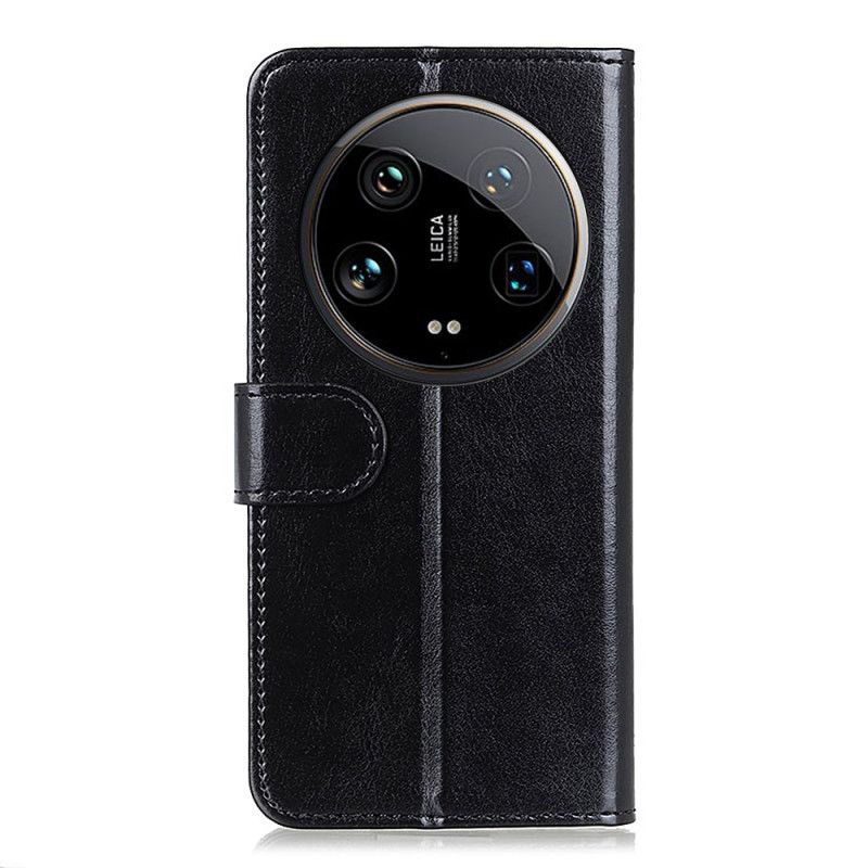 Kožený Kryt Xiaomi 14 Ultra Imitace Lakované Kůže