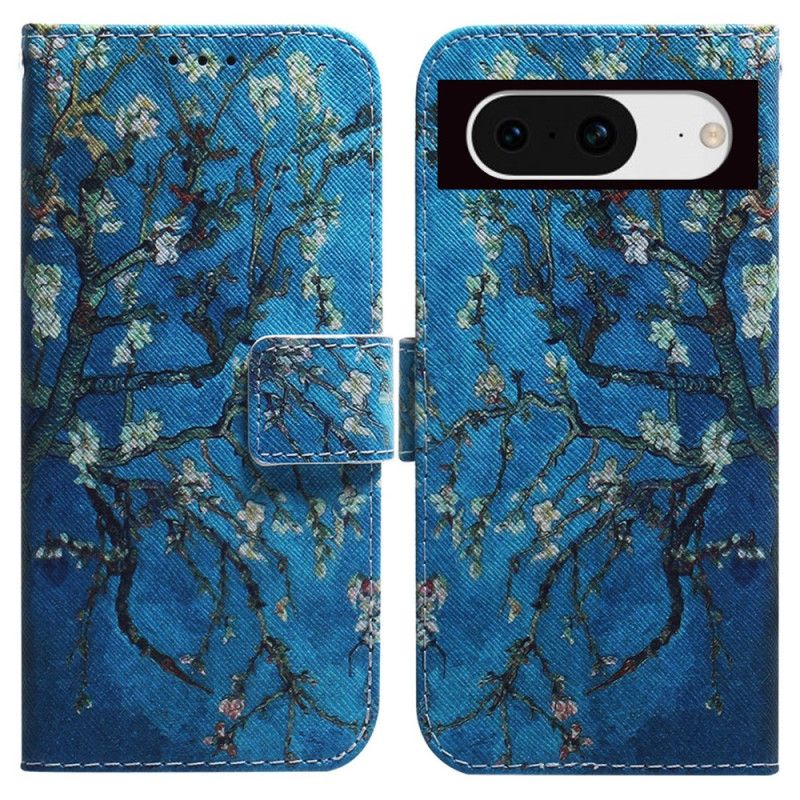 Kožený Kryt Google Pixel 8 Kvetoucí Větve