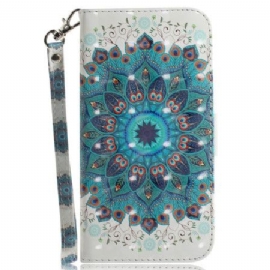 Kožený Kryt Google Pixel 8 Zelená Mandala S Popruhem