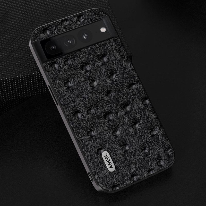 Kryt Na Google Pixel 8 Pravá Kůže V Pštrosím Stylu