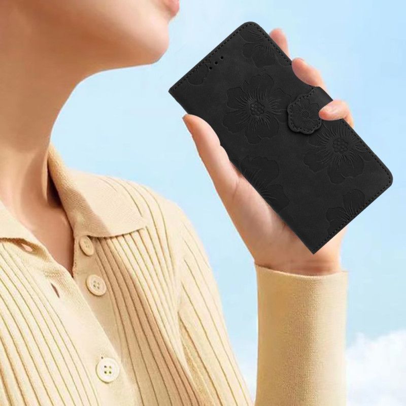Peněženková Pouzdra Google Pixel 8 Kryty Na Mobil Květinový Potisk