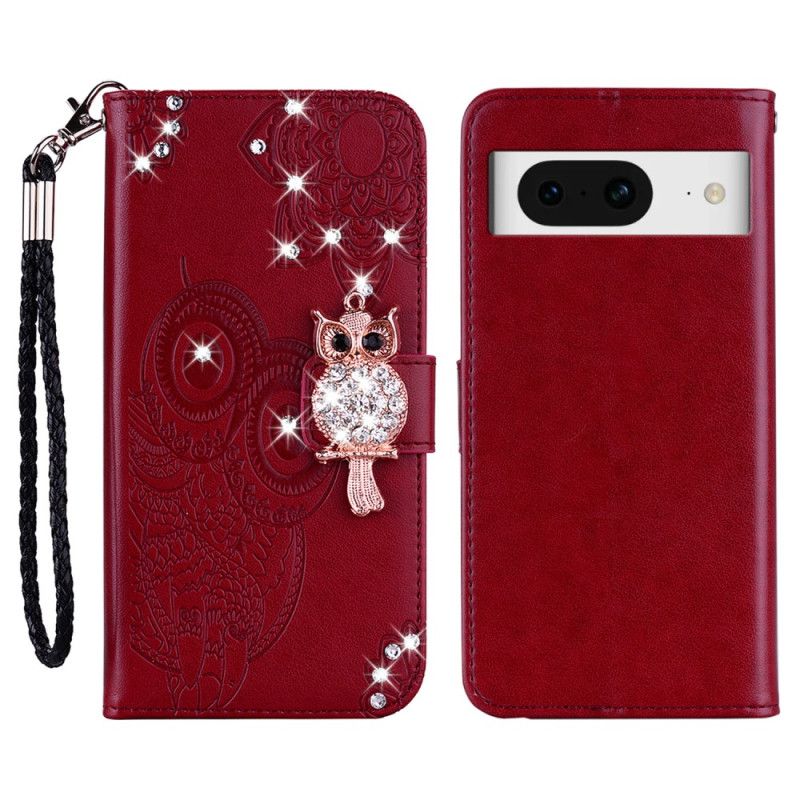 Peněženková Pouzdra Google Pixel 8 Kryty Na Mobil Sova Mandala A Kouzlo