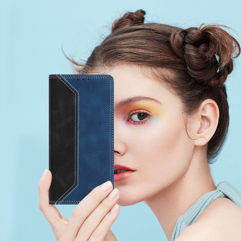 Kožené Pouzdro Folio Oneplus 15 Dvoubarevná Rfid Ochrana