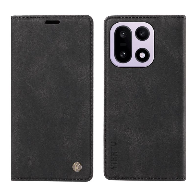 Kožené Pouzdro Oneplus 15 Yikatu Semišový Efekt