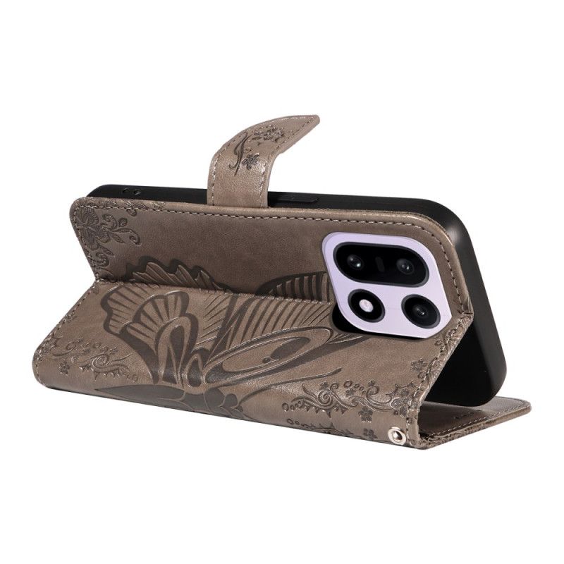 Kožený Kryt Oneplus 15 Grafika S Motýlem