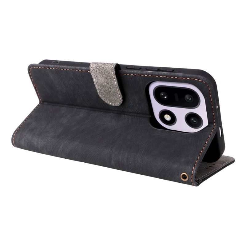 Kožený Kryt Oneplus 15 Semišový Efekt S Popruhem