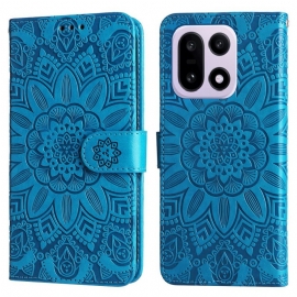 Kožený Kryt Oneplus 15 Slunečnicový Vzor