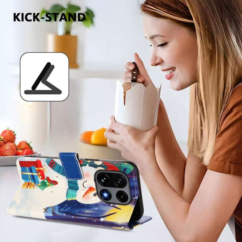 Kožený Kryt Oneplus 15 Vánoční Vzor