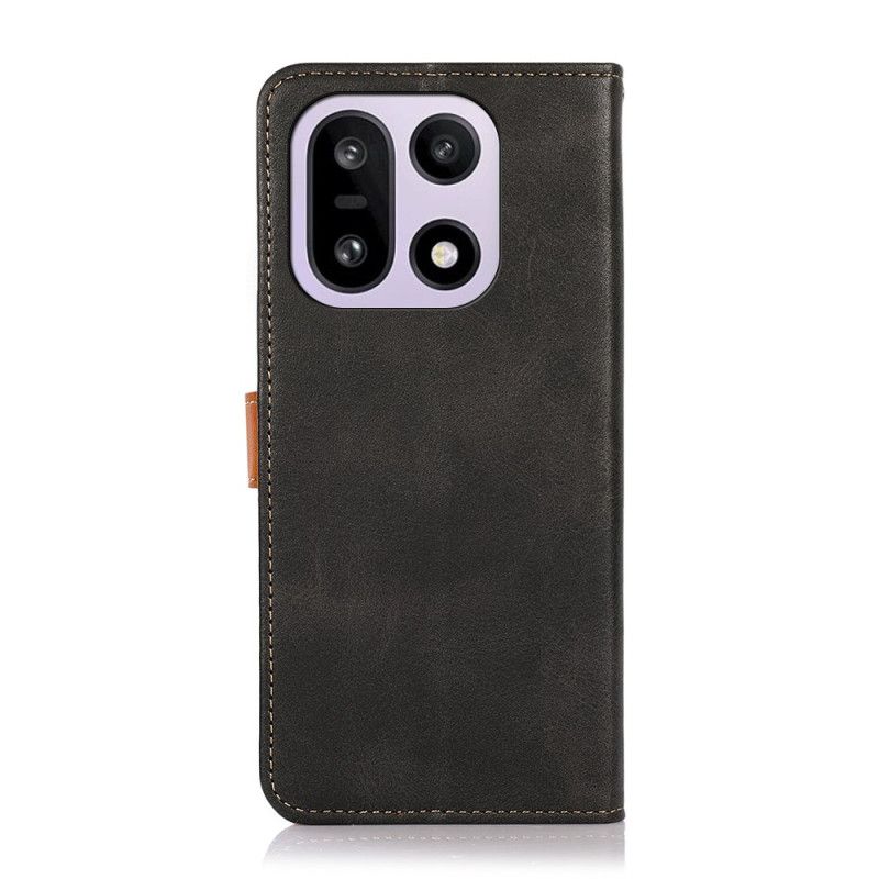 Kožený Kryt Oneplus 15 Zlatá Spona Khazneh