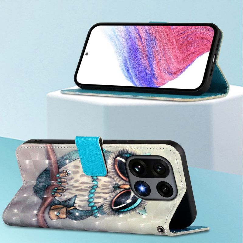 Kožený Kryt Oneplus 15 Šedá Sova