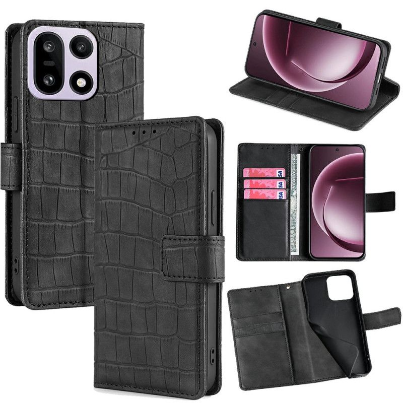 Peněženková Pouzdra Oneplus 15 Kryty Na Mobil Krokodýlí Textura